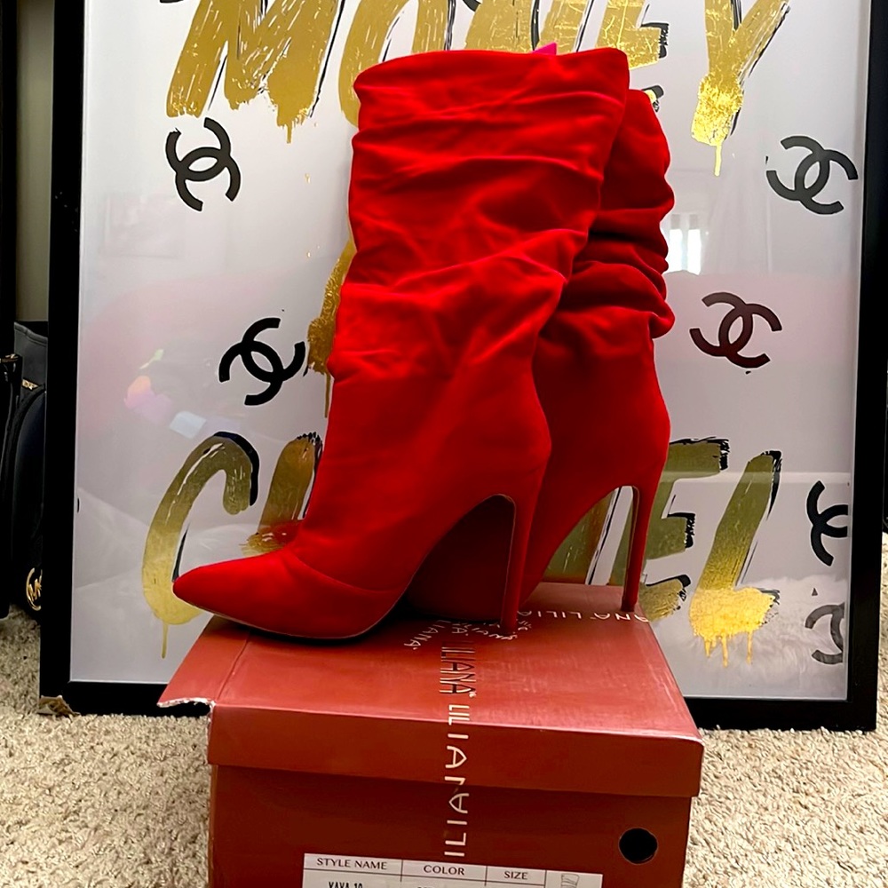 Gorgeous red heel boots. Perfect for any occasion.